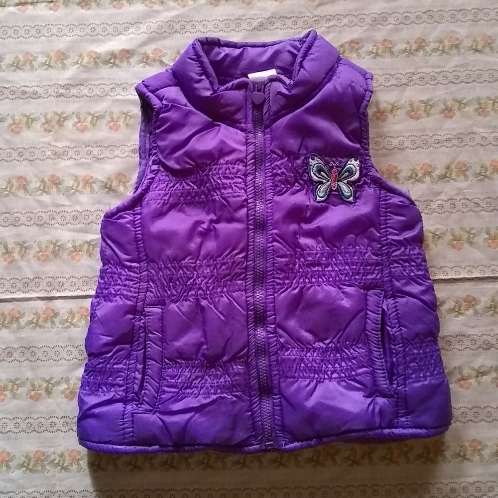 Girls Purple Winter Vest